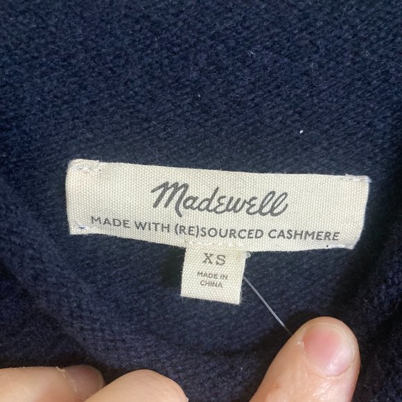 NWT Madewell (Re)sourced Cashmere Roll-Neck Mini Sweater Dress - Picture 3 of 3